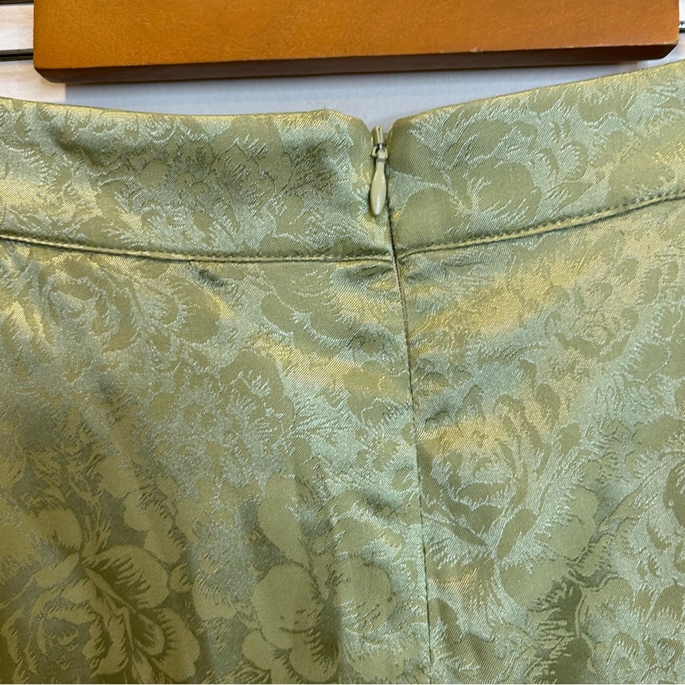 Alamour the Label Skirt Set Long Sleeve Crop Top Ruffle Midi Skirt Green - Picture 4 of 9